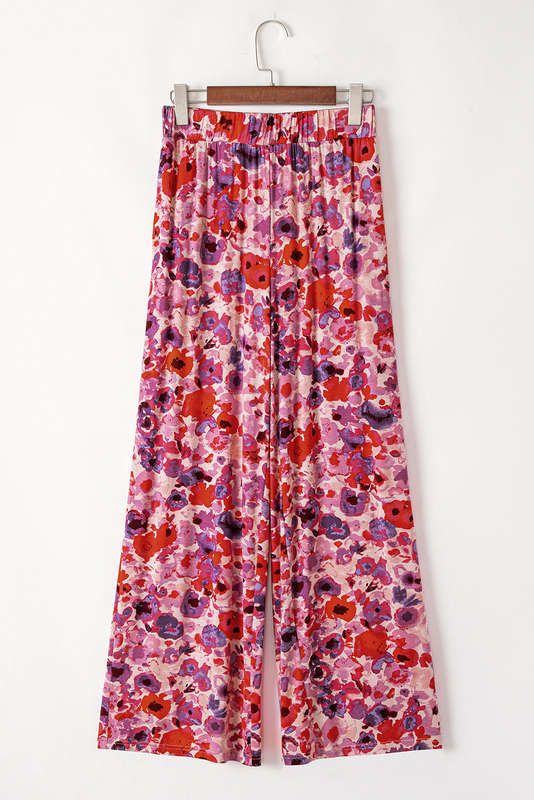 Purple Knit V-Neck Top with Trendy Exposed Seams