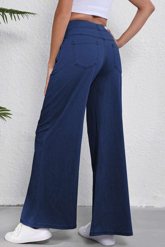 Sail Blue Medium Wash Straight Leg Loose Casual Jeans
