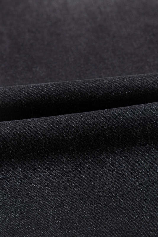 Black Wide Leg Pocketed High Waist Jeans