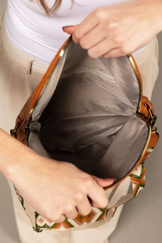 Thai Curry Ethnic Strap Vegan Leather Sling Bag
