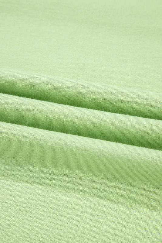 Meadow Mist Green Solid Loose V Neck Half Sleeve Tee and Shorts