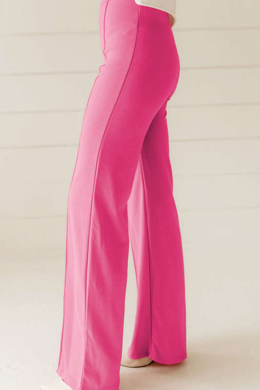 Sachet Pink High Waist Central Seam Flared Pants