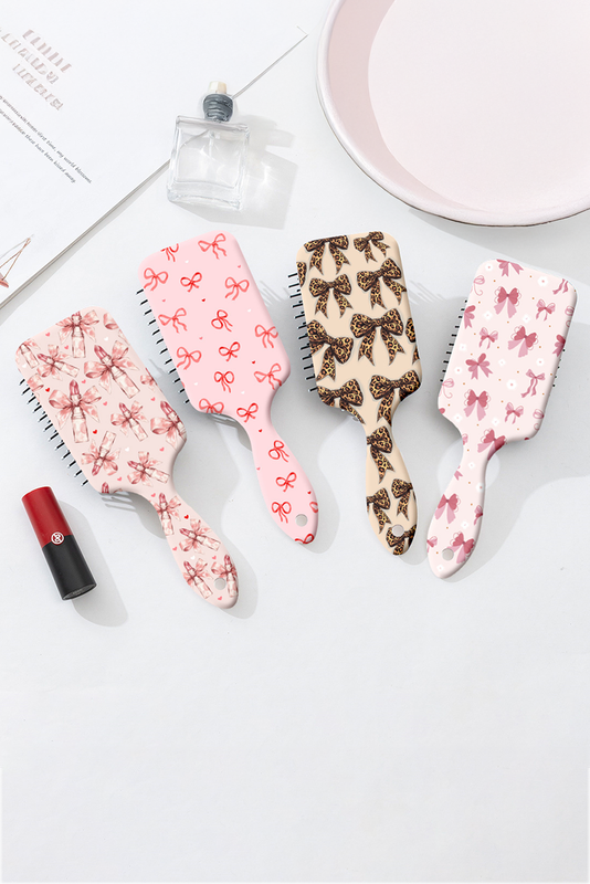 Parchment Leopard Bow Print Air Cushion Comb