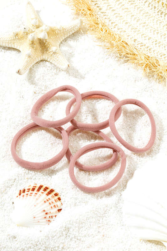 Peach Blossom Solid Color Minimalist Hair Tie Accessory