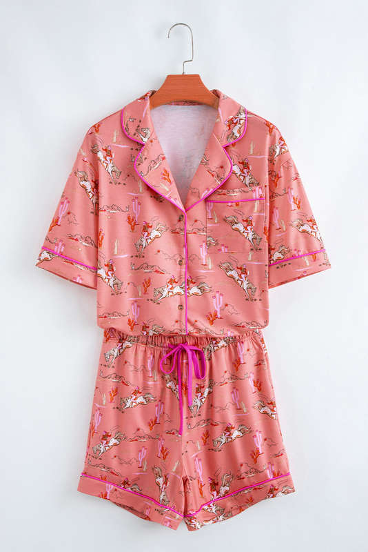 Blossom Cowgirl Country Print Pajamas Set