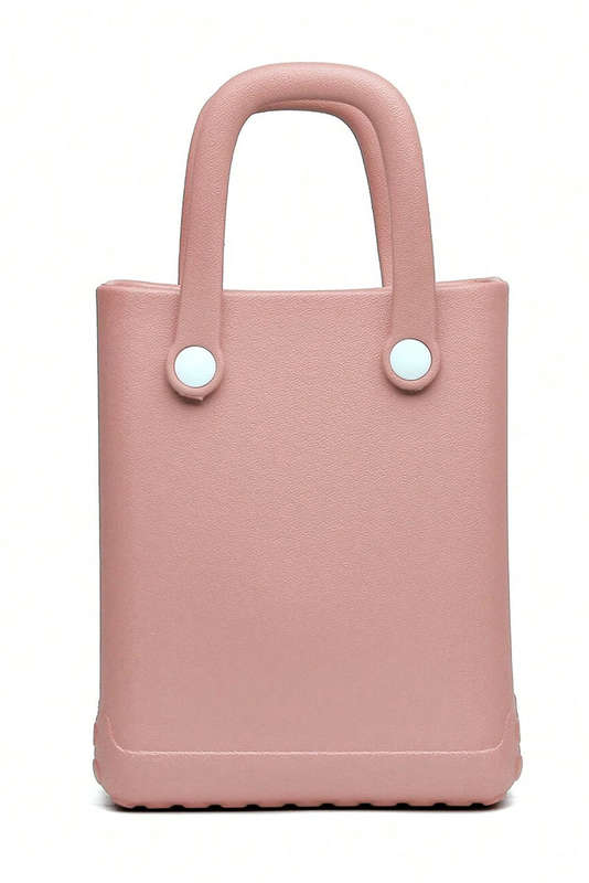 Apricot Pink Waterproof EVA Random Decorations Hollow Tote Bag