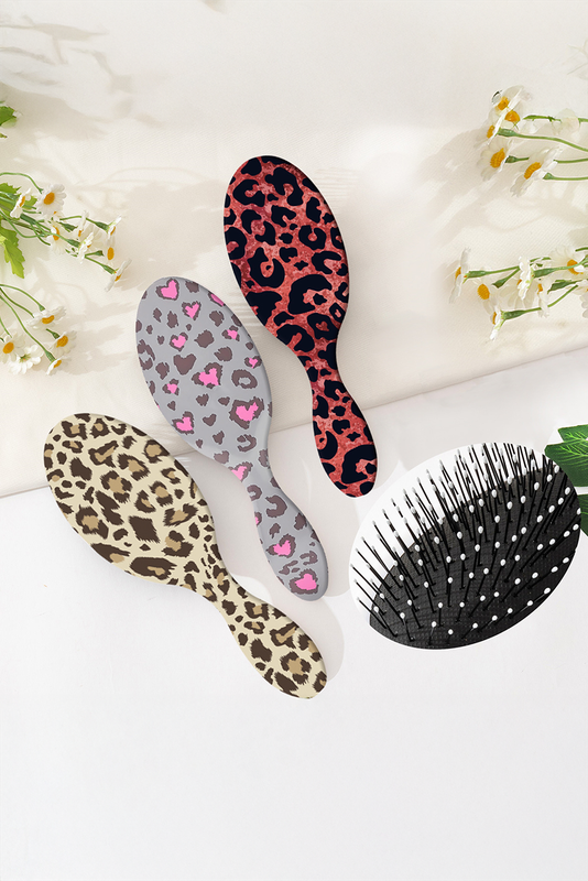 White Sweet Leopard Pattern Hair Care Comb