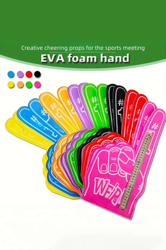 Black WERE NO.1 Game Day EVA Foam Cheering Gloves