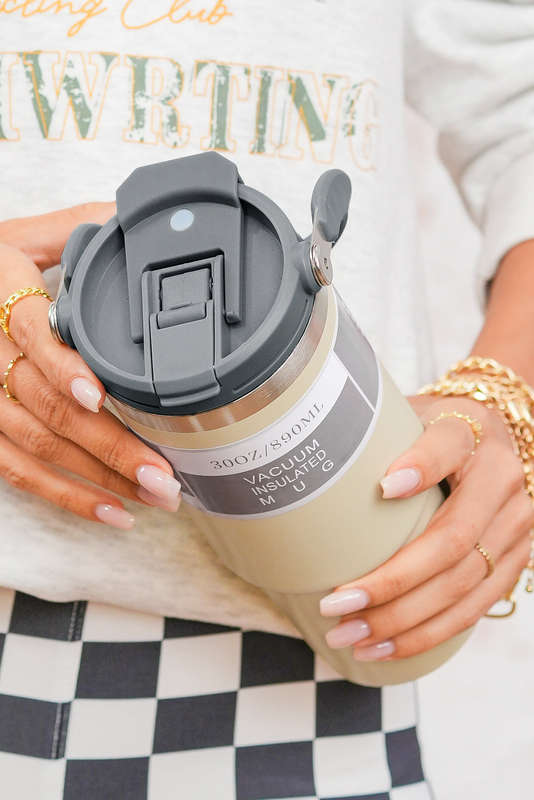 Jet Stream Minimalist Insulated Vacuum Cup with Handle 30oz