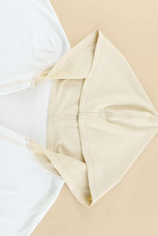 Khaki Colorblock V Neck Long Sleeve Hoodie