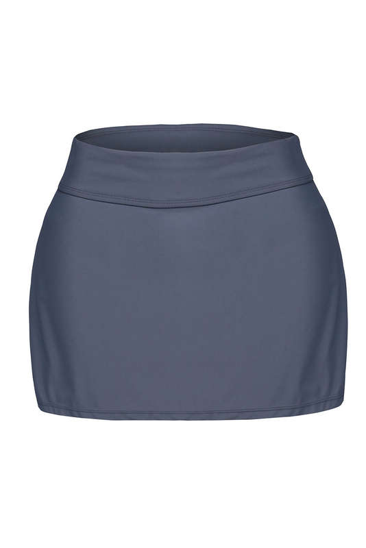 Plus Size Grey Skirted Swim Bikini Bottom