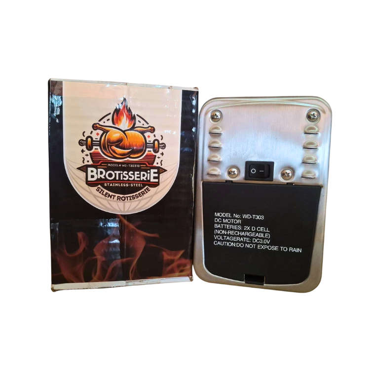 Brotisserie Stainless Steel Silent AC/DC Rotisserie Motor