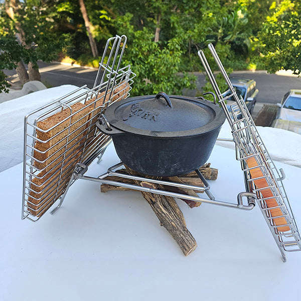 Multipurpose Stainless-Steel Braai, Rib & and Potjie Stand - Stainless-steel | ERBS 002