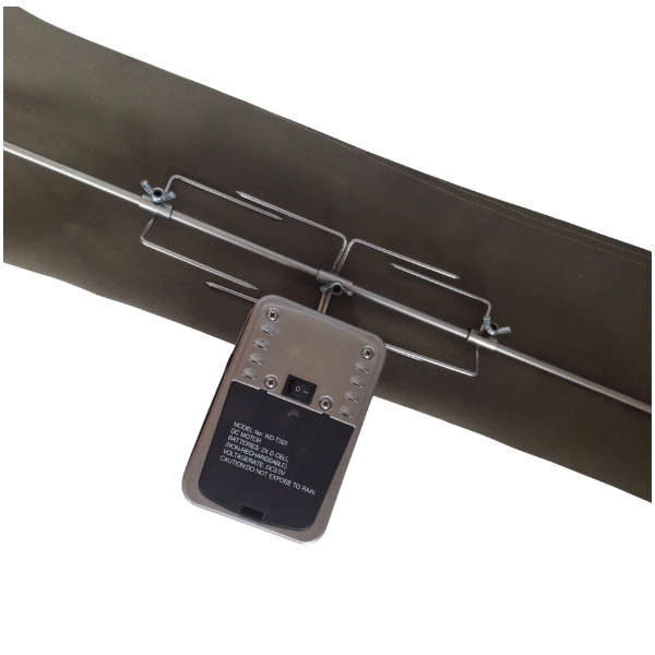 NTO Stainless Steel Rotisserie Shaft (650mm) with Forks & Silent Rotisserie Motor( Dual use as Ba...