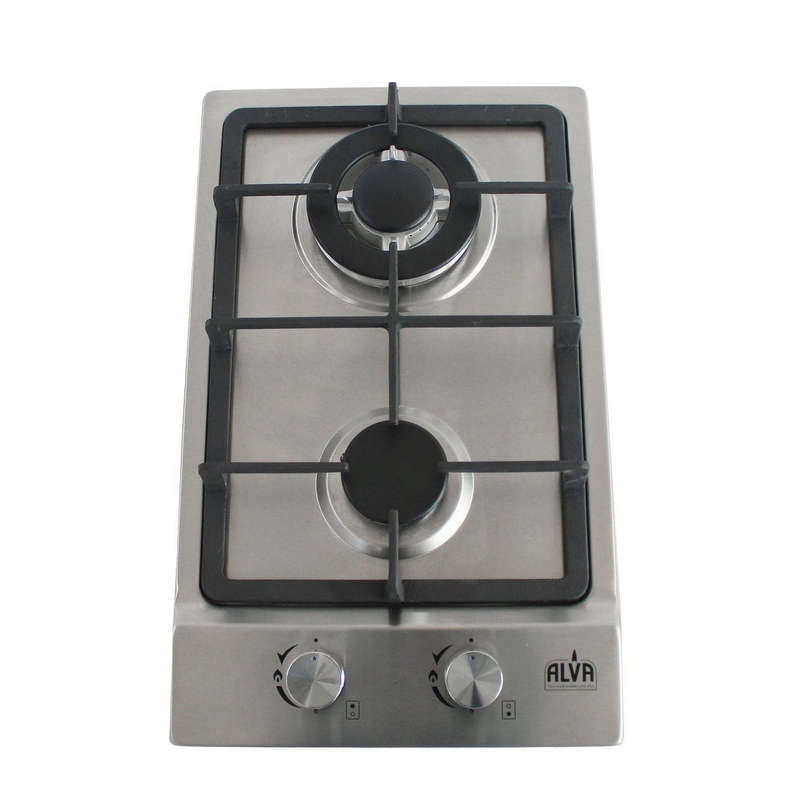 Alva 2- Burner Gas Hob - Stainless Steel