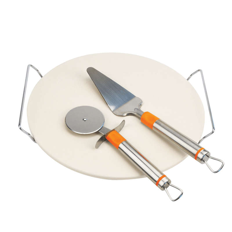 30cm Pizza Stone with Lifter & Cutter