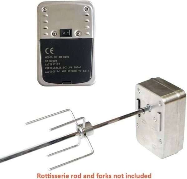 Brotisserie Stainless Steel Silent AC/DC Rotisserie Motor