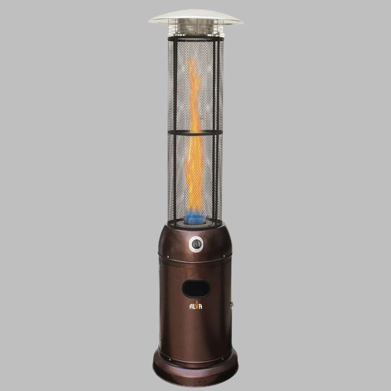 Alva Glass Tube Patio Heater - Hammertone | GHP26