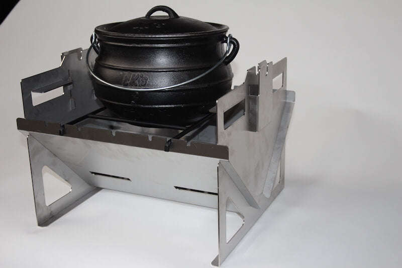 Jetmaster Camp Braai(Stainless Steel) Complete with Grill, Kebab Rods, Potjie Frame & Rotisserie ...