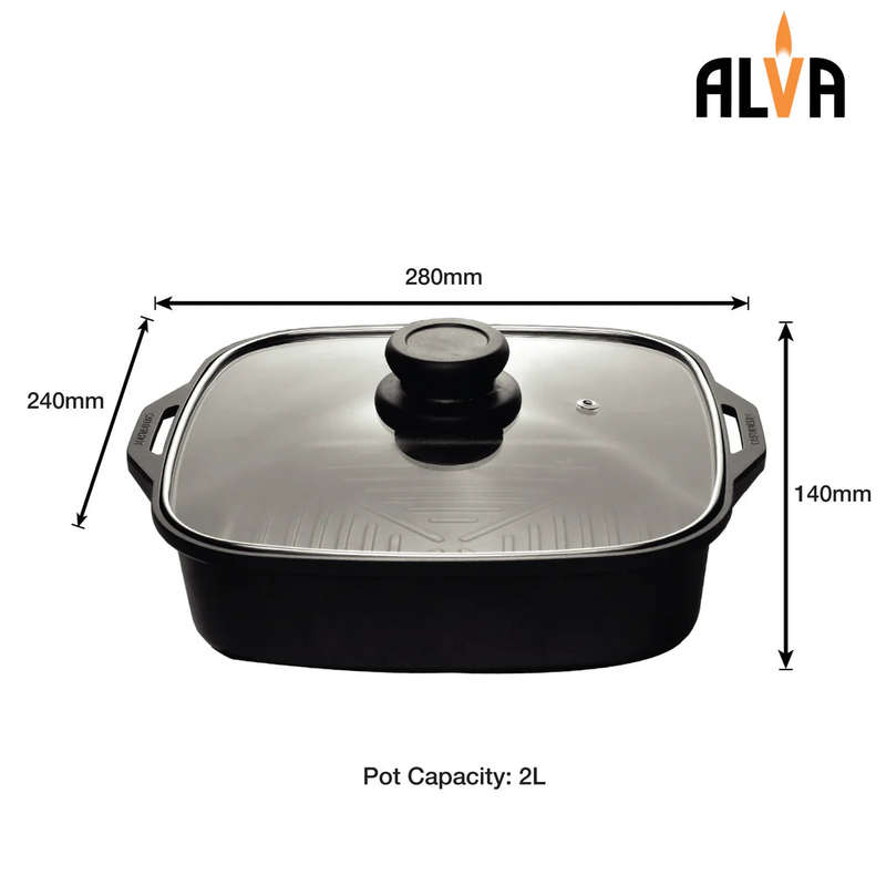 Single Burner Butane Canister Stove + Cooking Pot & Lid