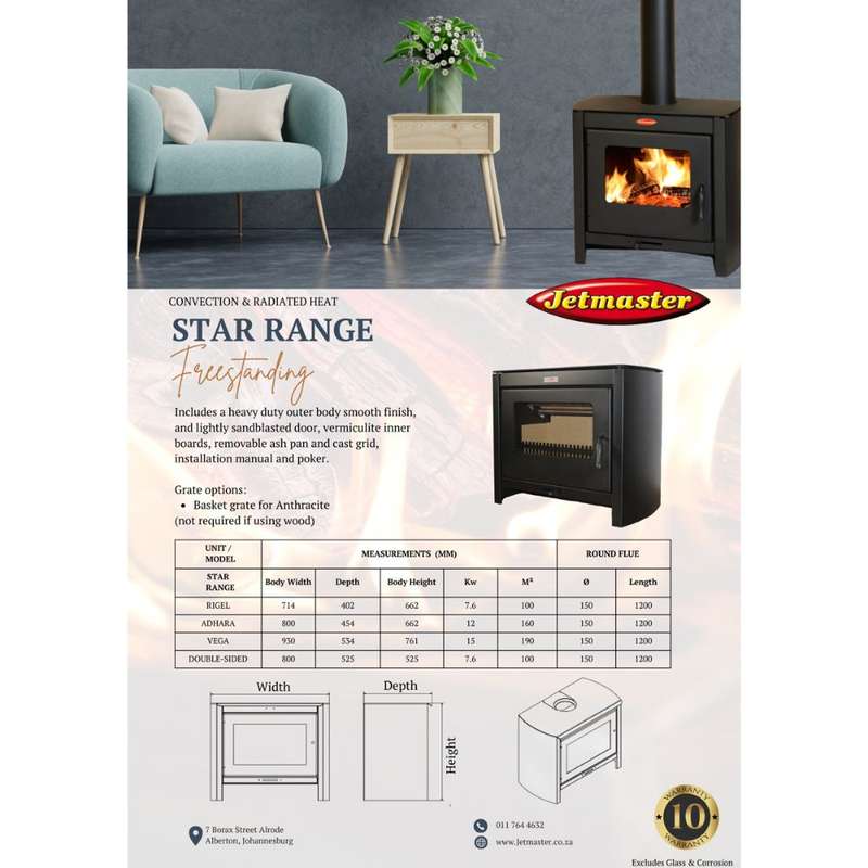 Double-sided Slow Stove / Built-in Fireplace