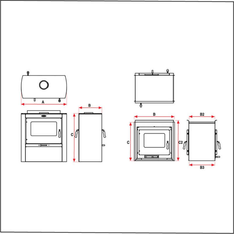 JETMASTER Double-sided Slow Stove / Free-standing Fireplace | 40020132