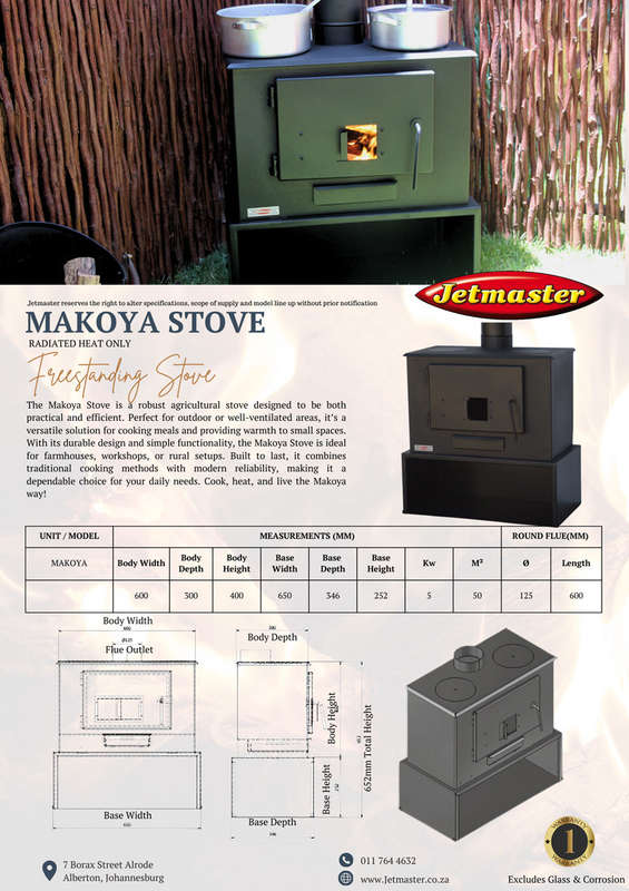 Jetmaster Makoya Stove/Fireplace with Complete Installation Kit (Multifuel).