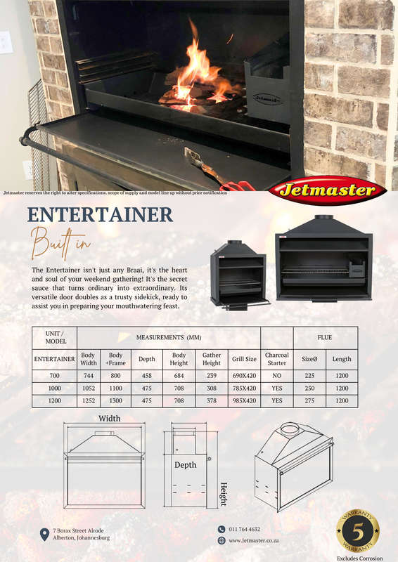 JETMASTER ENTERTAINER  1000 - BUILT IN BRAAI | D3000038