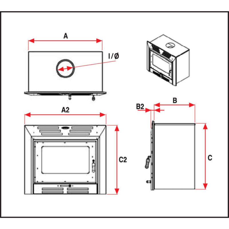 JetMaster Rigel Built in Slow Stove Fireplace