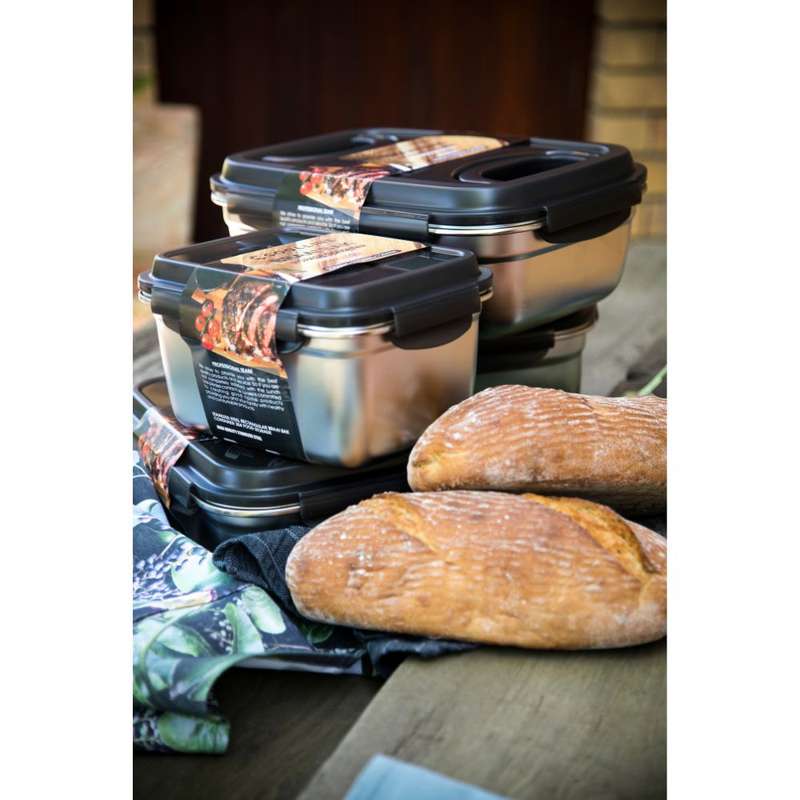 Versatile Food Storage Stainless-Steel Braai Bak - Durable lid included. - Various sizes