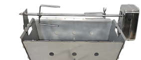 NTO Rotisserie Kit with Forks & Side Mountings & Free Bag - Stainless Steel