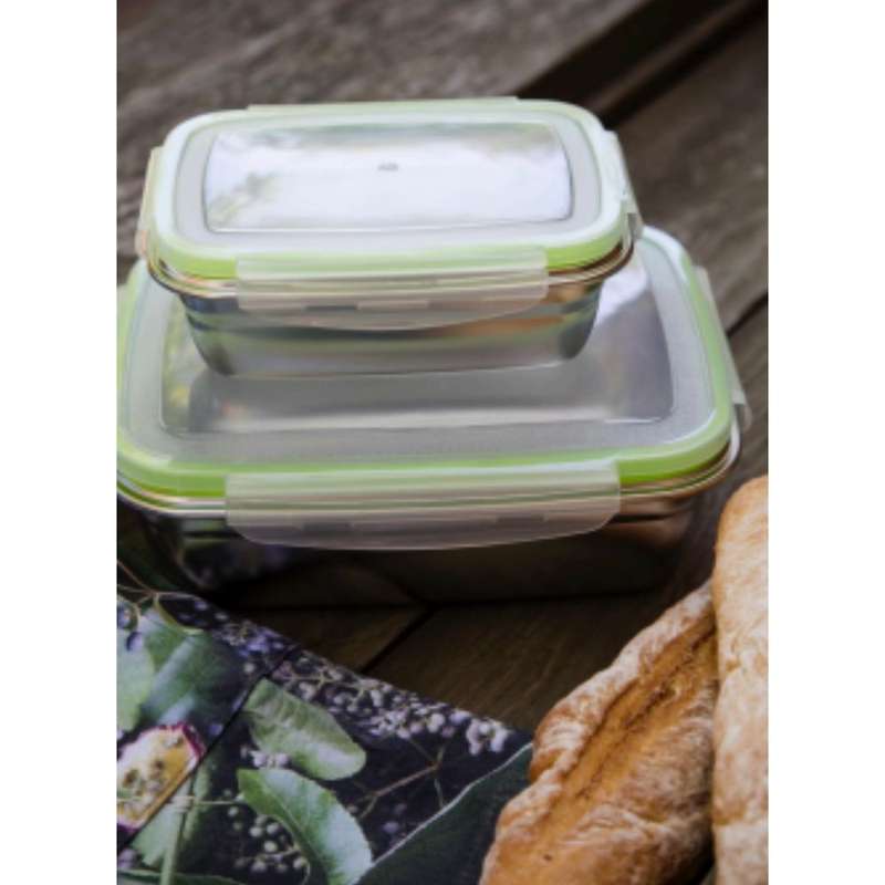 Versatile Stainless Steel Braai Bak with plastic lid Sets - 4 or 5 Packs