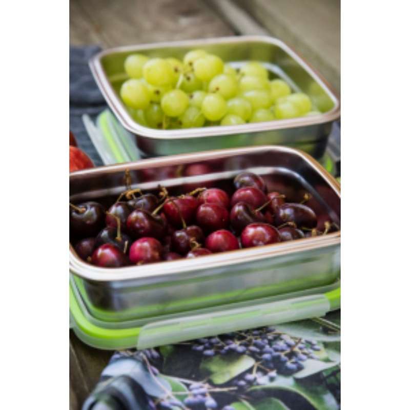 Versatile Stainless Steel Braai Bak with plastic lid Sets - 4 or 5 Packs