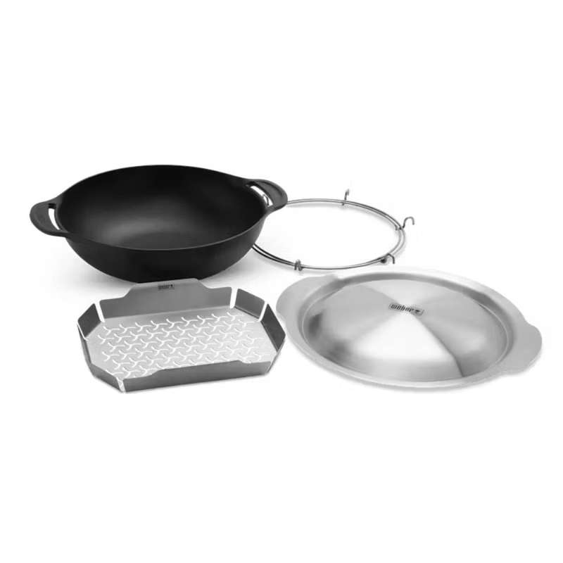 Weber Crafted Wok And Steamer (Cast Iron) 7607