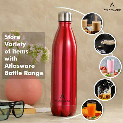 Atlasware 500ml Stainless Steel  Flask - Various Colors