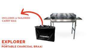 Megamaster Explorer Portable Charcoal Braai with free Carry Bag | 810-36005