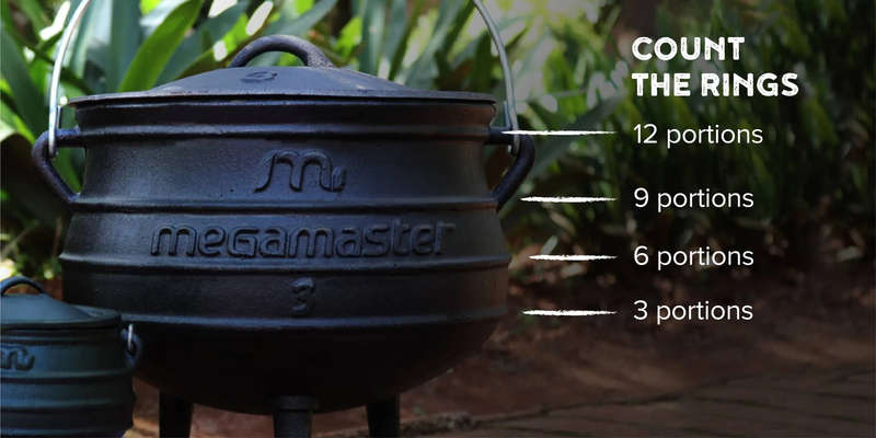 MEGAMASTER  CAST IRON POTJIE - NO 3 | POT0009
