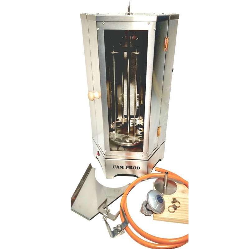 Vertical Spit Gas Grill - Stainless Steel | Cam02