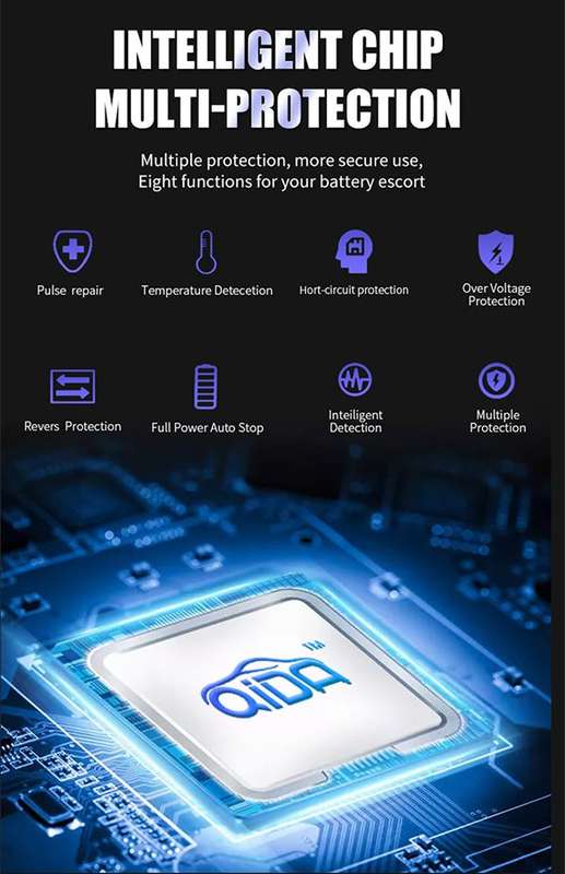 12v Smart Pulse Repair Car Battery 7-Stage Charger