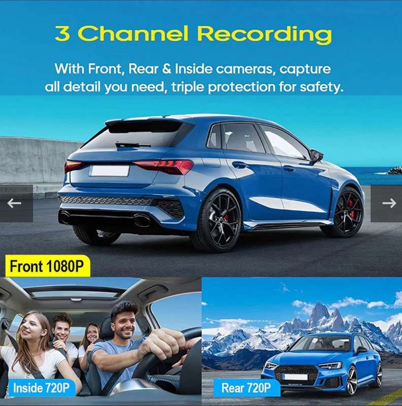 Dual Lens Dash Blackbox DVR