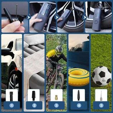 12V TYRE INFLATOR DIGITAL AIR COMPRESSOR PORTABLE