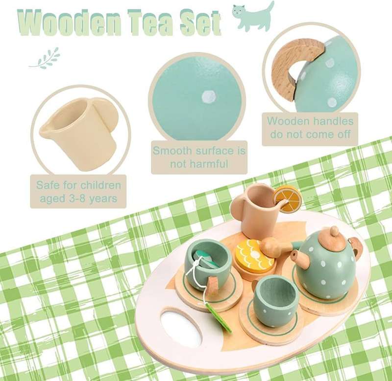 Kiddies Wooden Tea Set