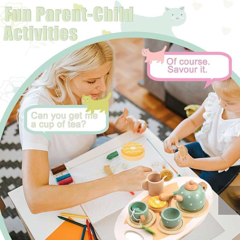 Kiddies Wooden Tea Set