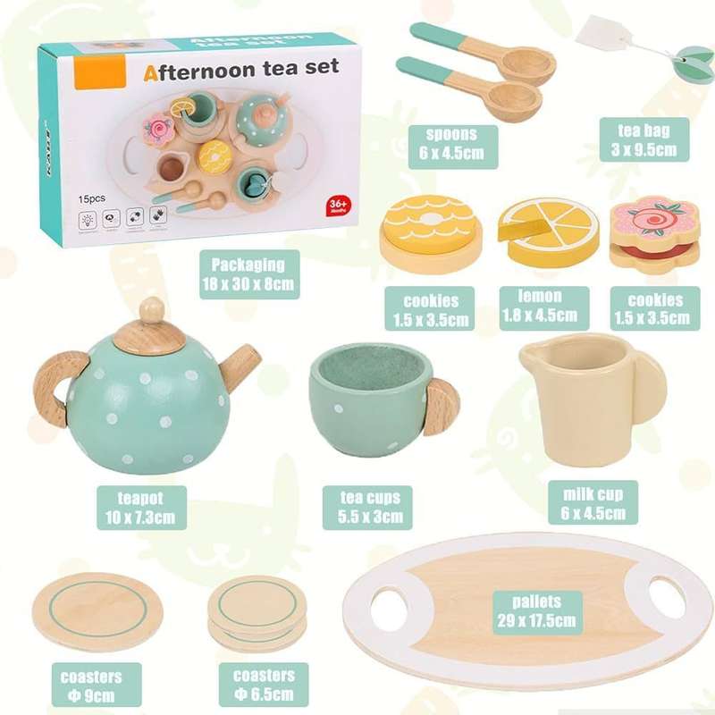 Kiddies Wooden Tea Set