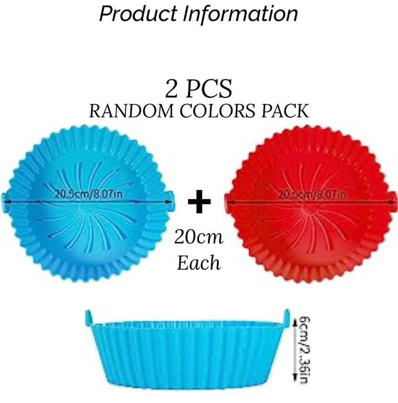 ZS - 2 Pcs Silicone Airfryer Liner - Round