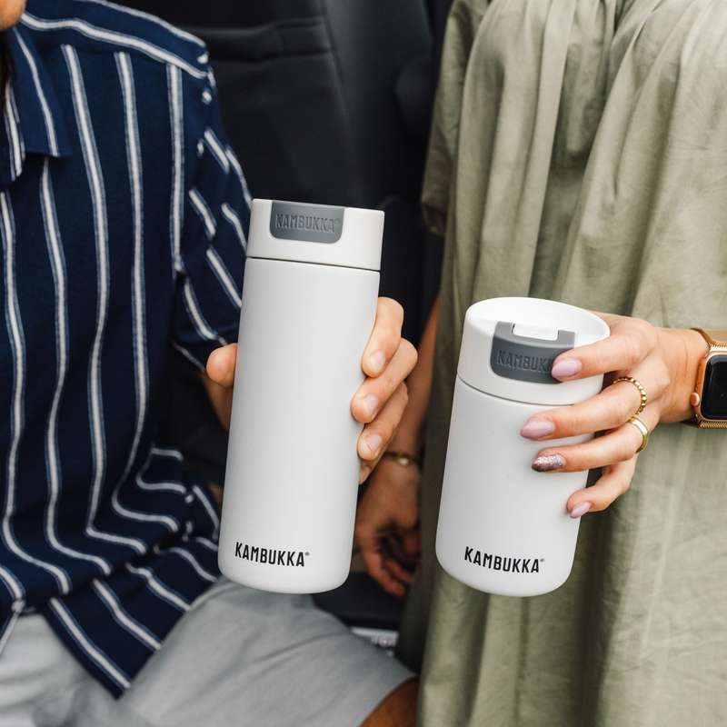 Kambukka Olympus SS Double Wall Insulated Tumbler Marshmallow White - 500 ml