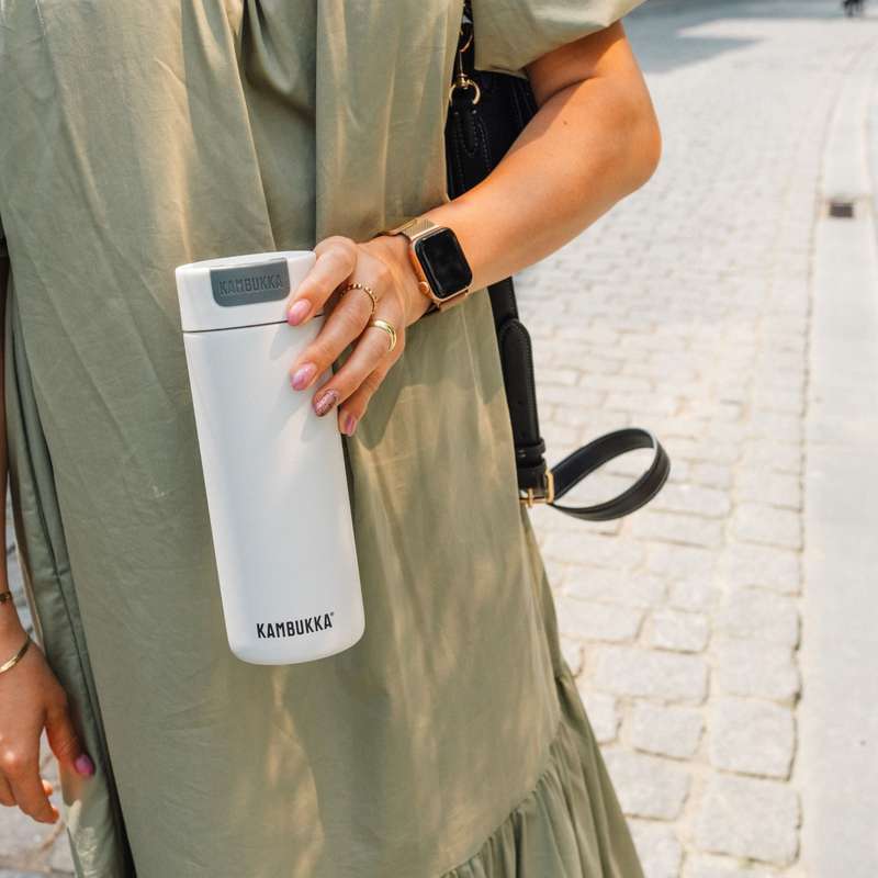 Kambukka Olympus SS Double Wall Insulated Tumbler Marshmallow White - 500 ml