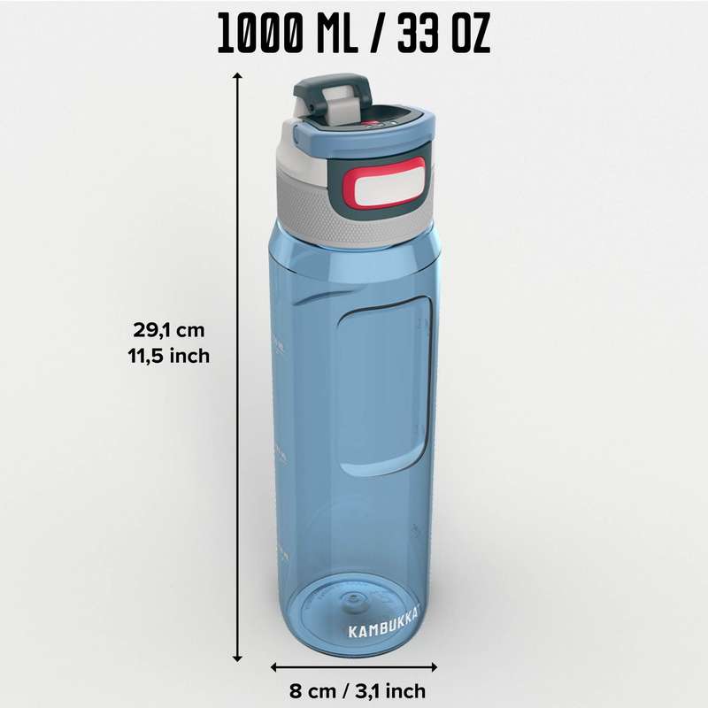 Kambukka Elton Water Bottle with 3 in 1 Snapclean® Lid Blue - 1000 ml