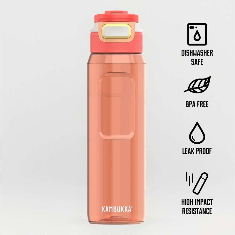 Kambukka Elton Water Bottle with 3 in 1 Snapclean® Lid Orange - 1000 ml