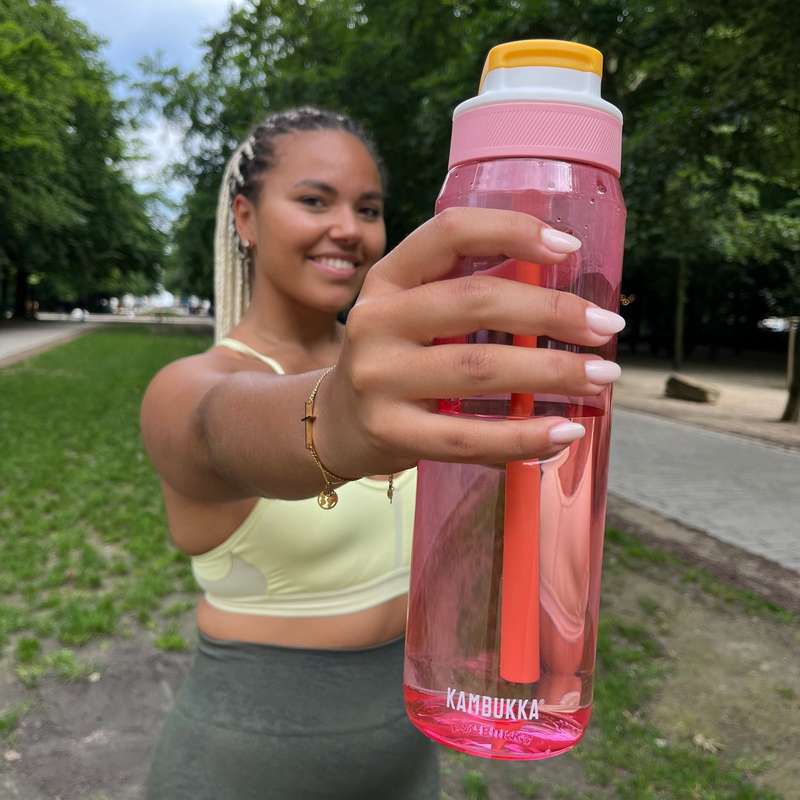 Kambukka Lagoon Water Bottle with Straw Lid Sunny Melon - 1000 ml